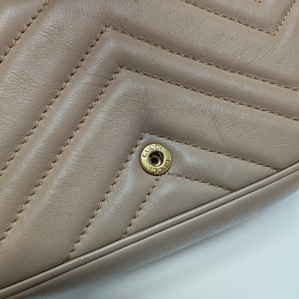 GG Marmont Mini Quilted Calfskin Beige