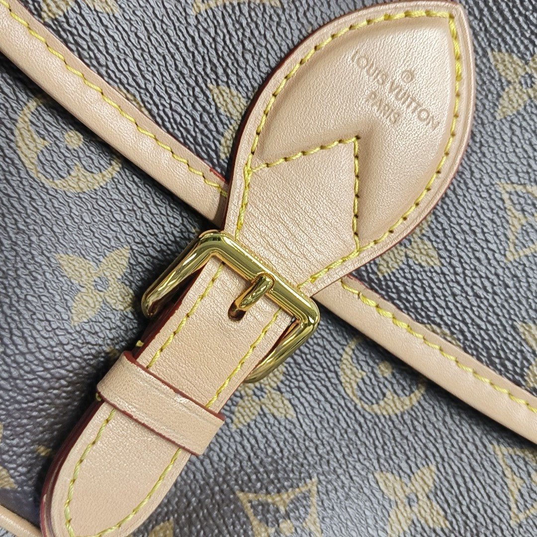 DIANE Monogram Coated Canvas Brown