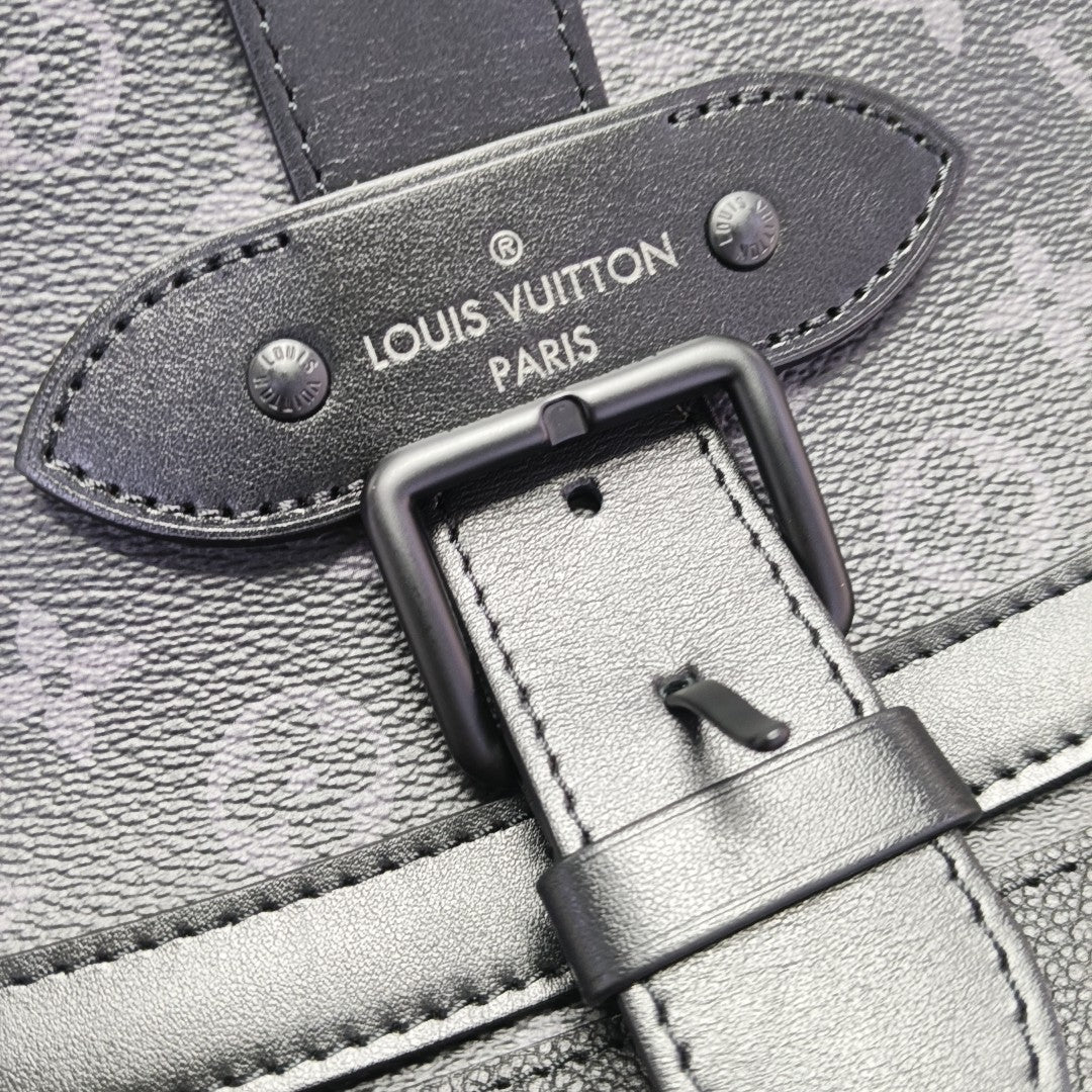 SAUMUR Monogram Coated Canvas Black