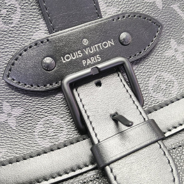 SAUMUR Monogram Coated Canvas Black