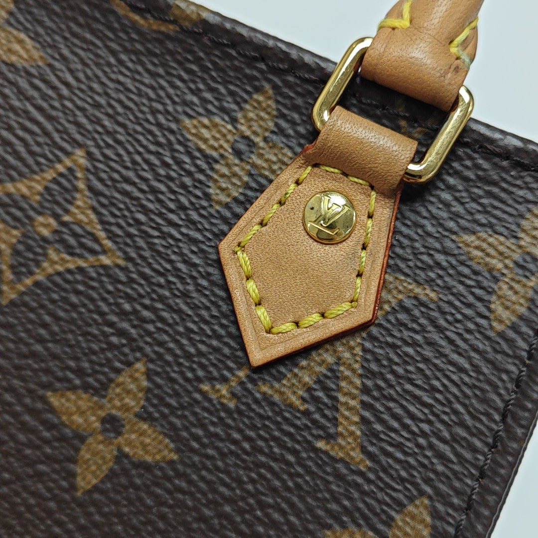 SAC PLAT Mini Monogram Coated Canvas Brown