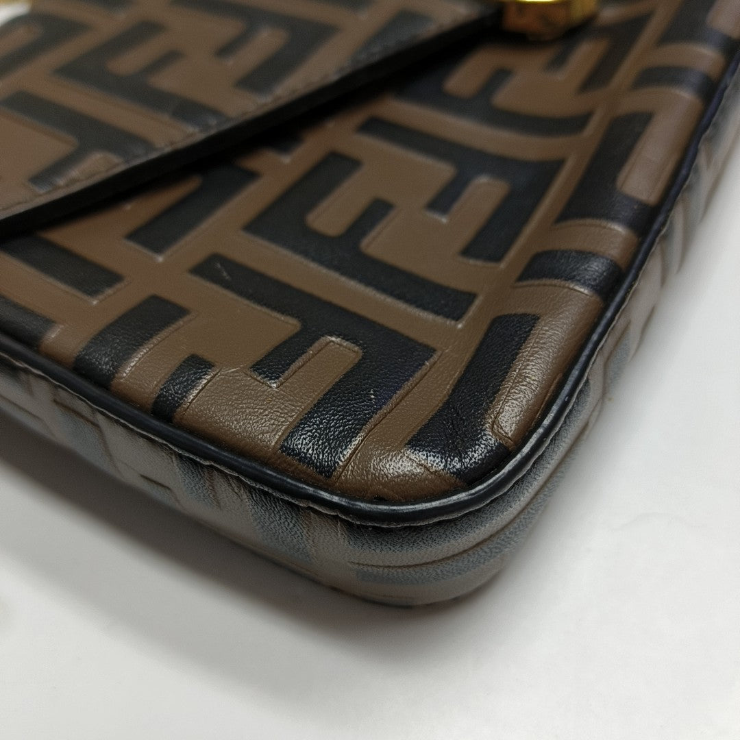 Calfskin Crossbody Bag Brown