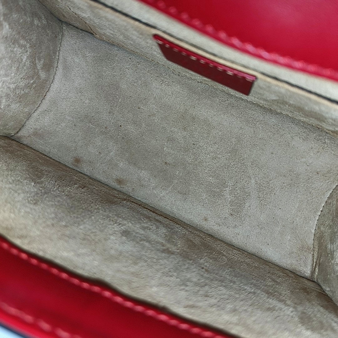 Authenticated pre-owned  Sylvie Mini Calfskin Red - Shoulder Bag at Looply