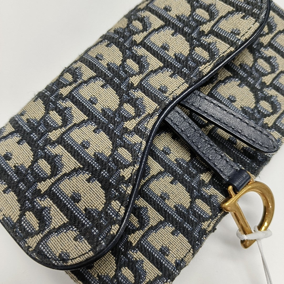Saddle Mini Oblique Canvas Blue