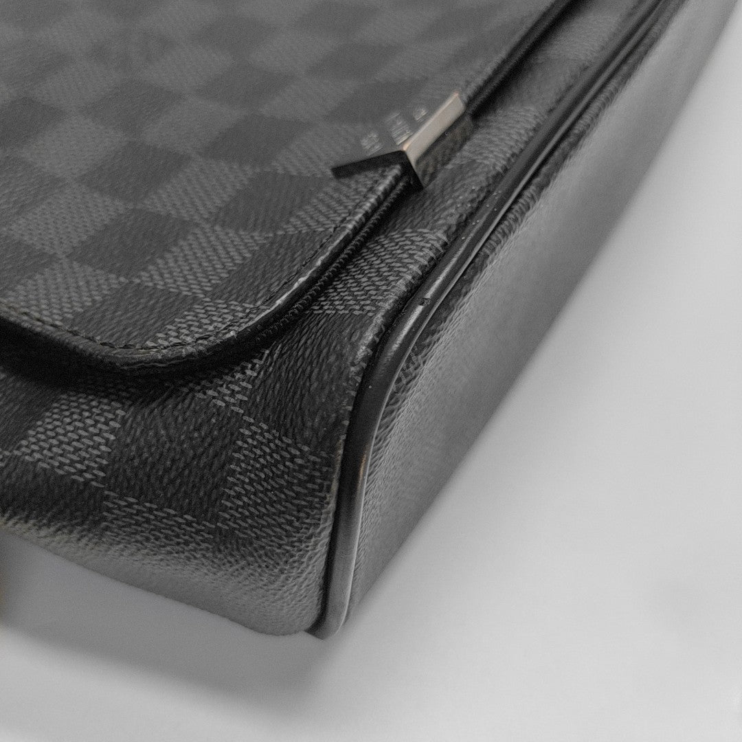 DISTRICT MM Damier Graphite Coated Canvas Gray