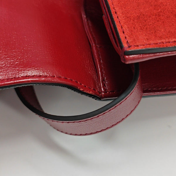 GG Ring Medium Suede Red