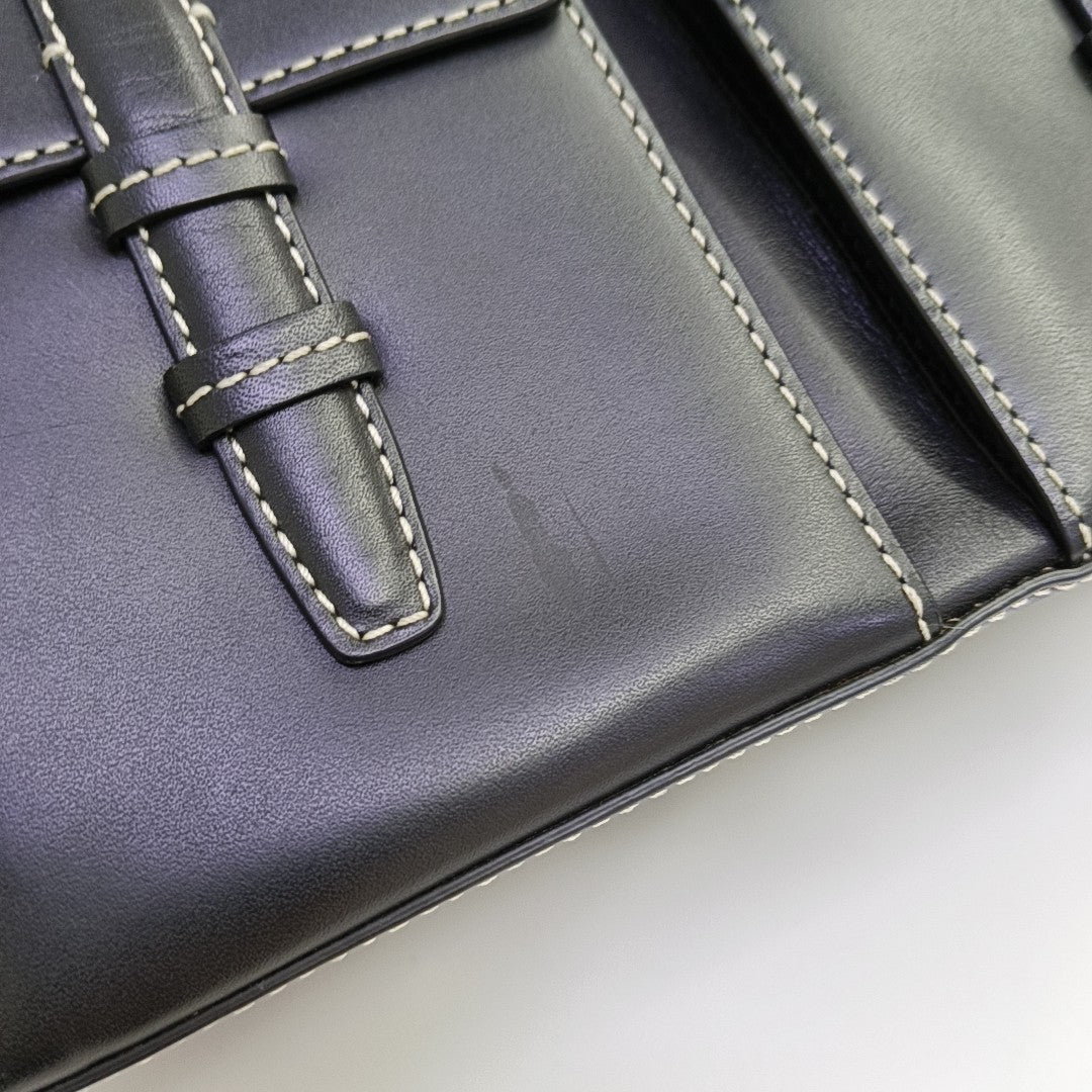 Calfskin Shoulder Bag Black