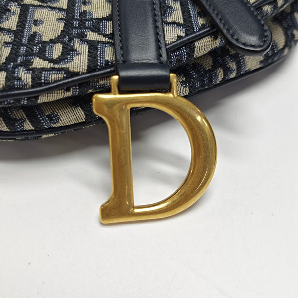 Saddle Mini Oblique Canvas Blue