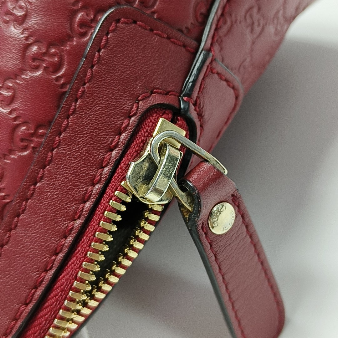 Microguccissima Monogram Calfskin Red