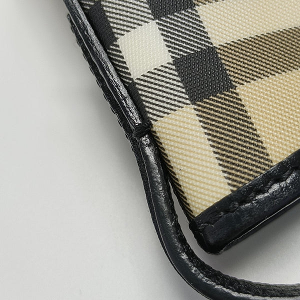 Coated Canvas Shoulder Bag Beige