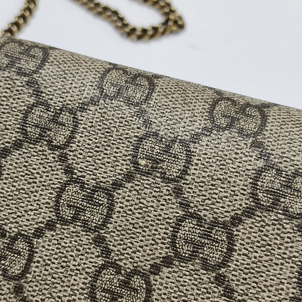 GG Supreme Mini Monogram Coated Canvas Beige
