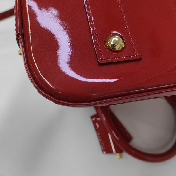 ALMA BB Monogram Patent Leather Red