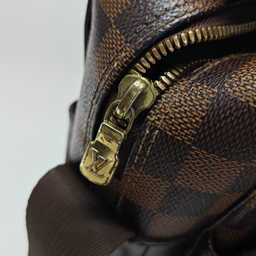 NAVIGLIO MM Damier Ebene Coated Canvas Brown
