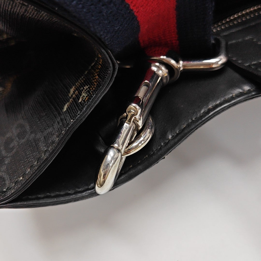 GG Supreme Monogram Coated Canvas Black