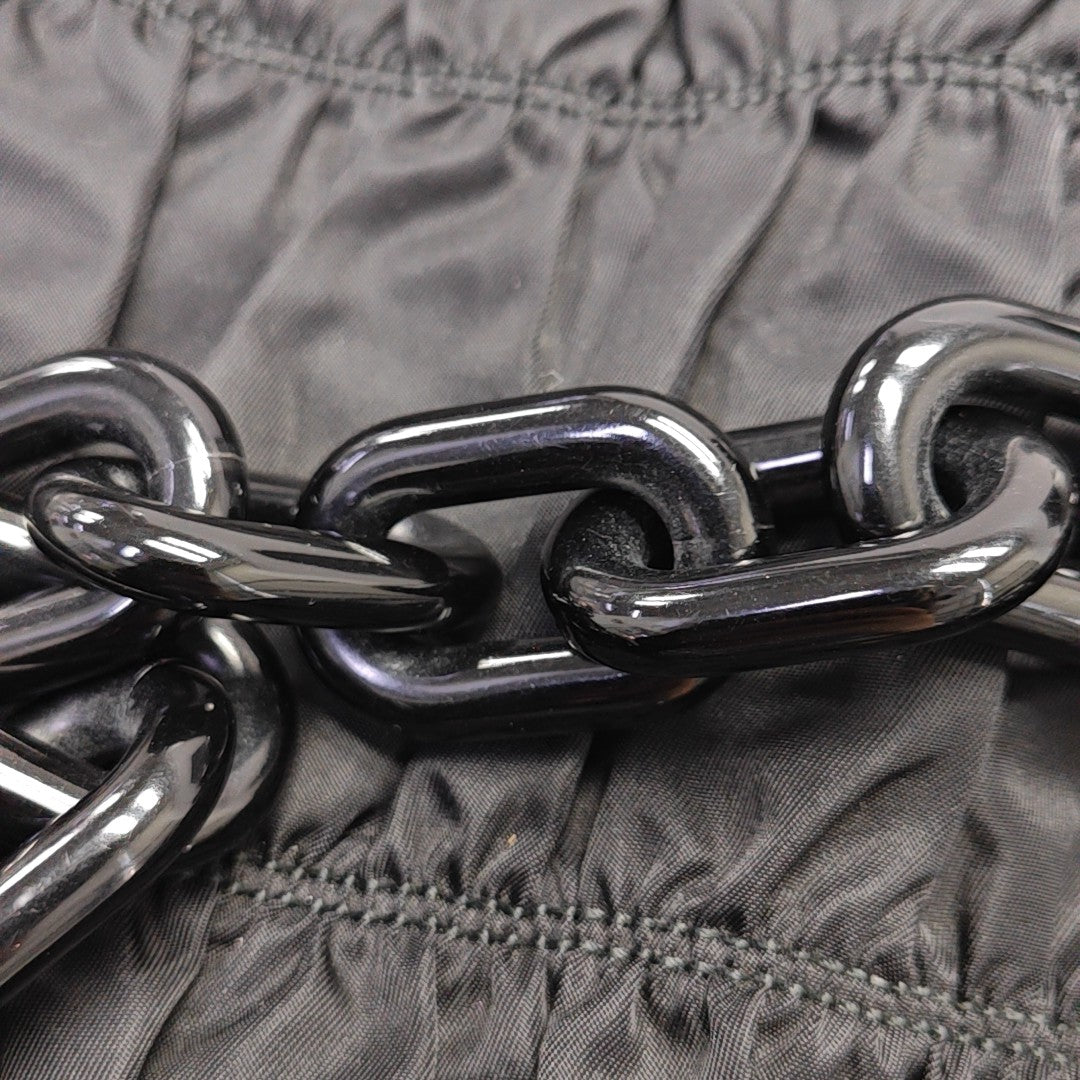 Nylon Top Handle Bag Black