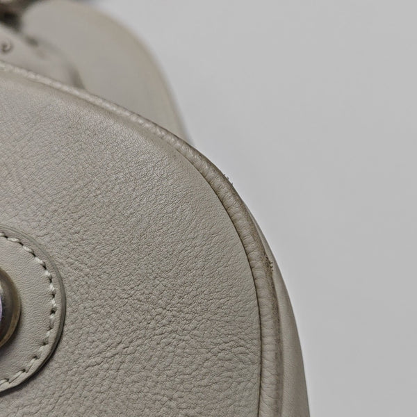 Calfskin Top Handle Bag White
