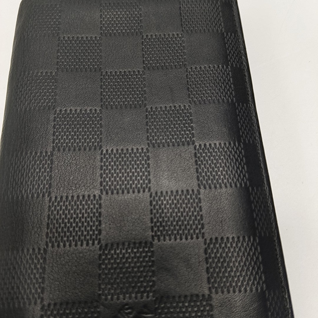 BRAZZA Damier Graphite Calfskin Gray Wallet