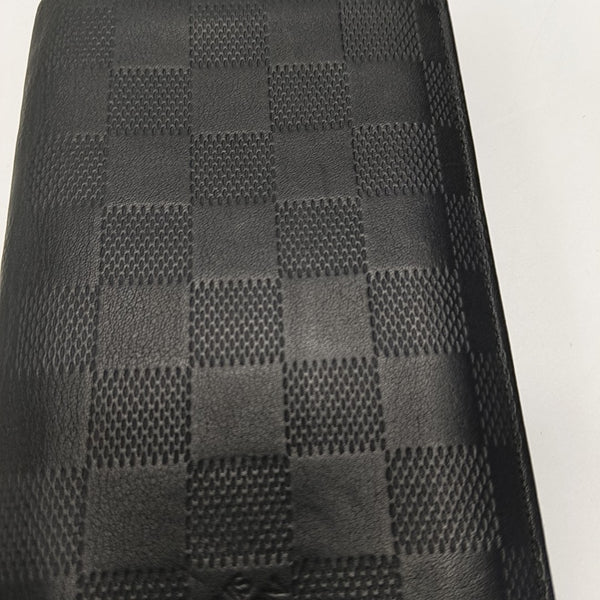 BRAZZA Damier Graphite Calfskin Gray Wallet
