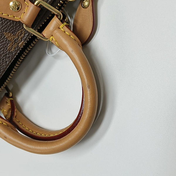 SPEEDY Nano Monogram Coated Canvas Brown