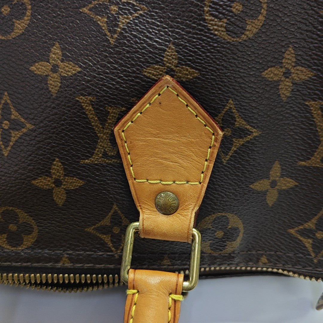 SPEEDY 30 Monogram Coated Canvas Brown