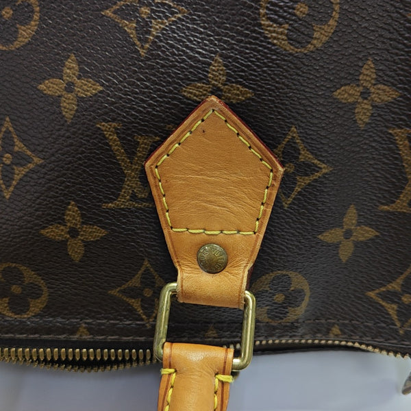 SPEEDY 30 Monogram Coated Canvas Brown