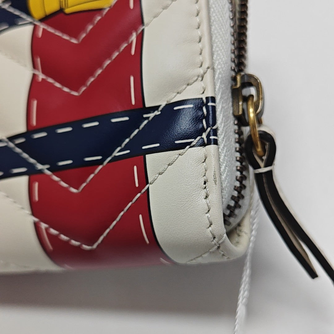 Quilted Calfskin Wallet White