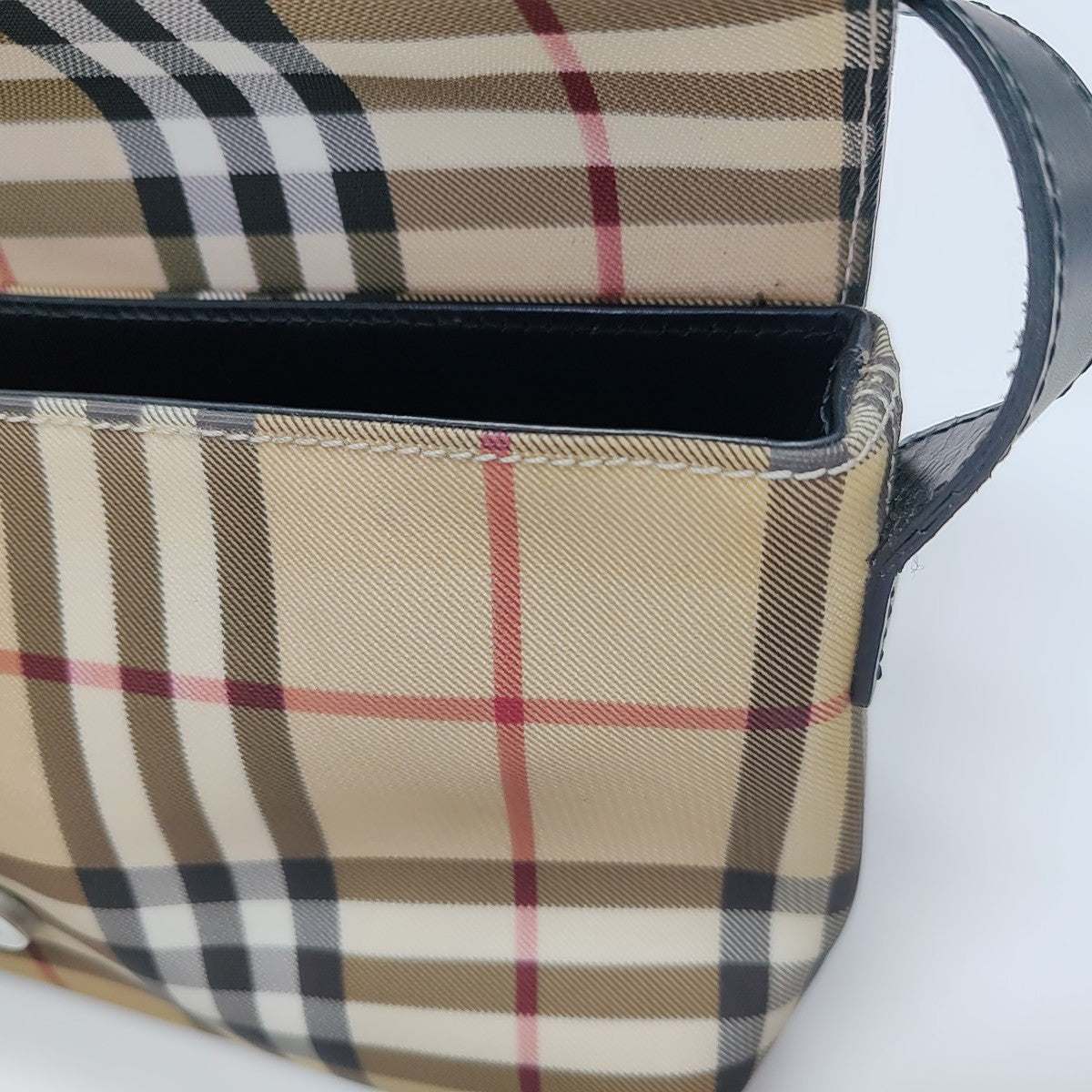 Coated Canvas Shoulder Bag Brown