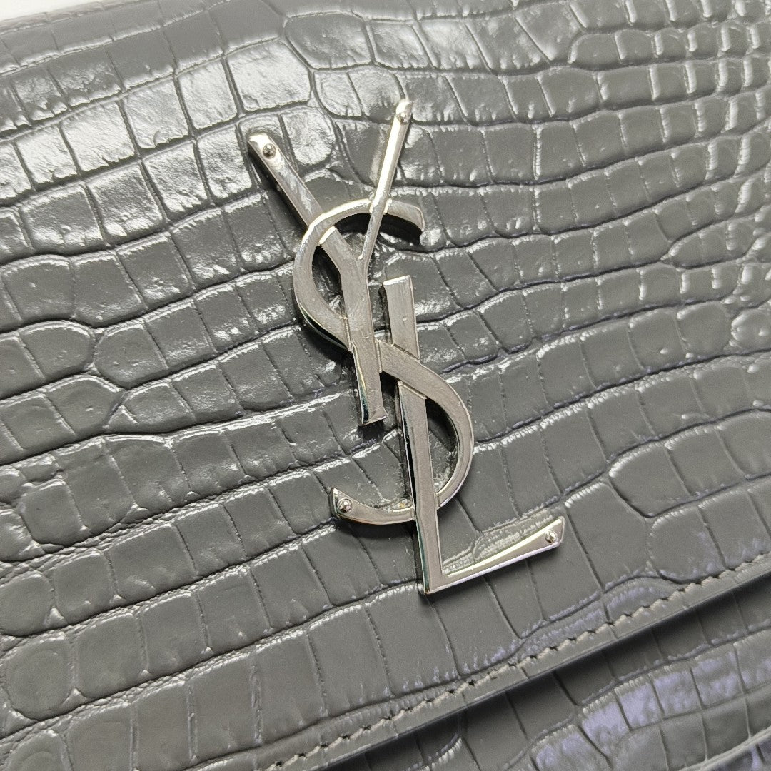 SUNSET Medium Calfskin Gray
