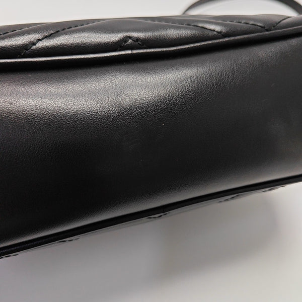 GG Marmont Small Quilted Calfskin Black