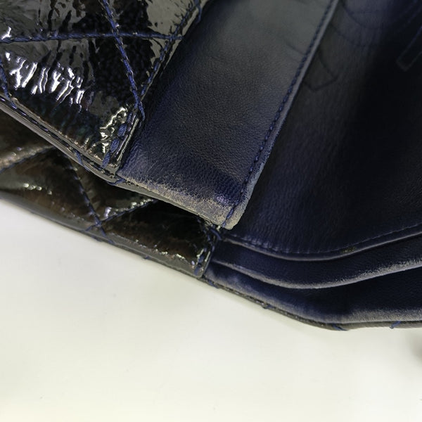 2.55 227 (jumbo) Quilted Patent Leather Blue