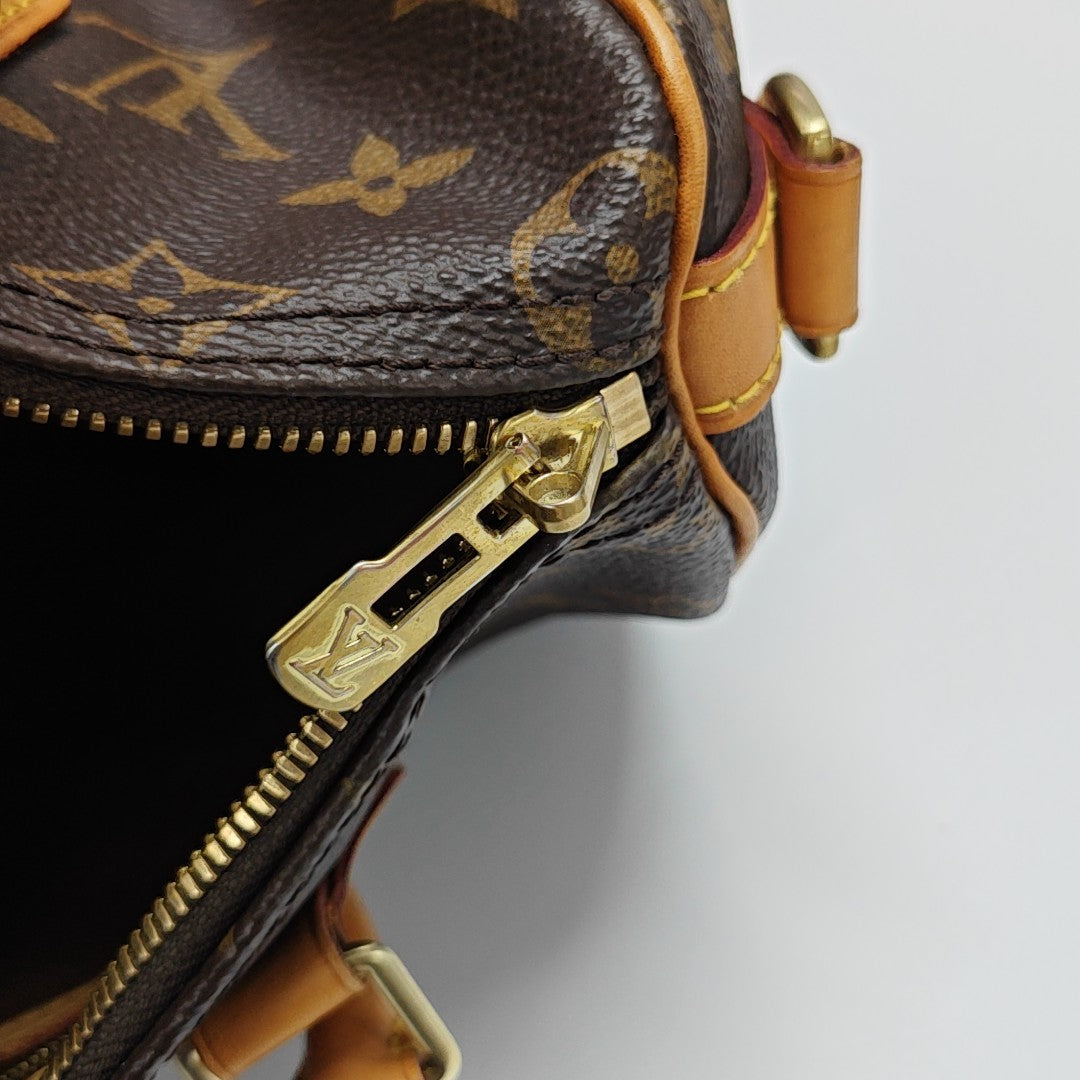 SPEEDY 25 Monogram Coated Canvas Brown