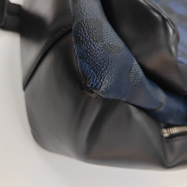 Damier Coated Canvas Backpack Blue