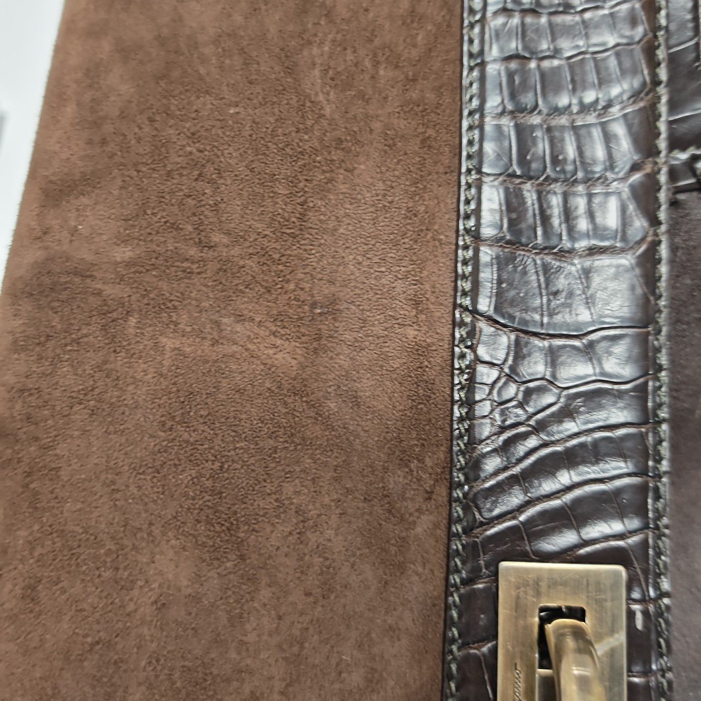 Calfskin Shoulder Bag Brown