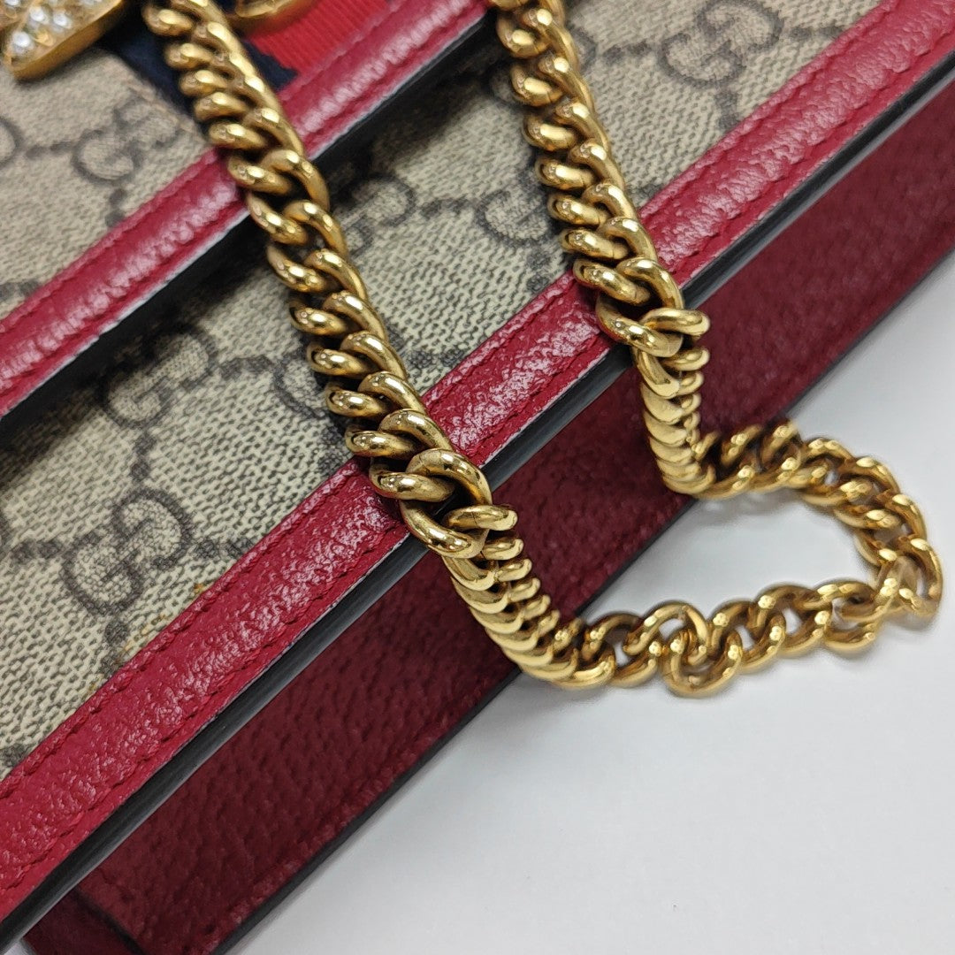 Queen Margaret Mini Monogram Coated Canvas Beige