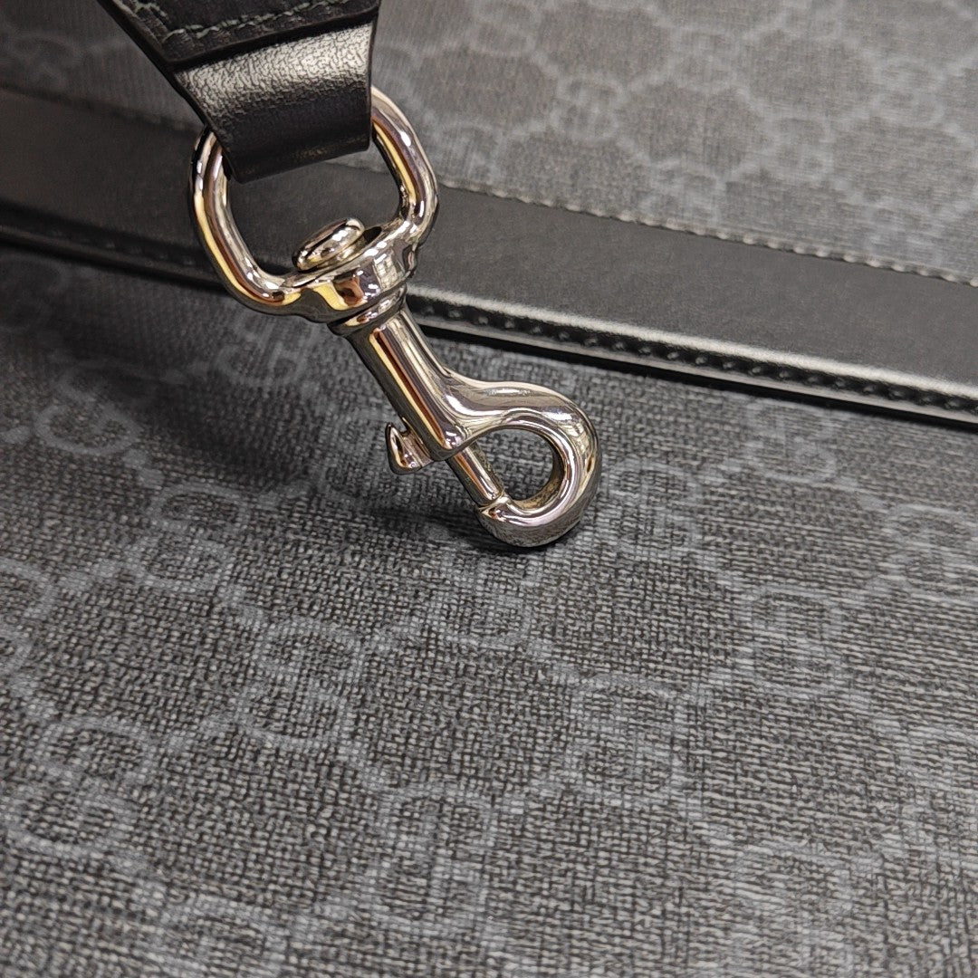 Monogram Coated Canvas Tote Bag Medium Black