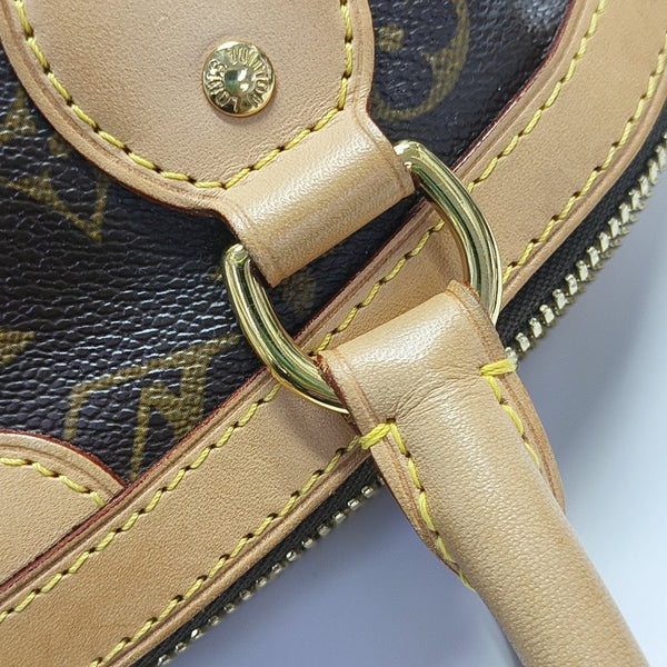 Monogram Coated Canvas Shoulder Bag Brown