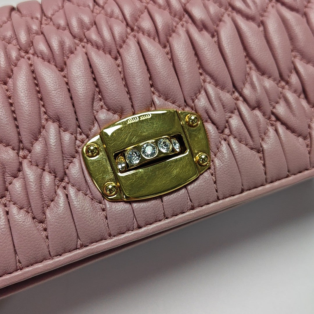 Crystal Mini Lambskin Pink