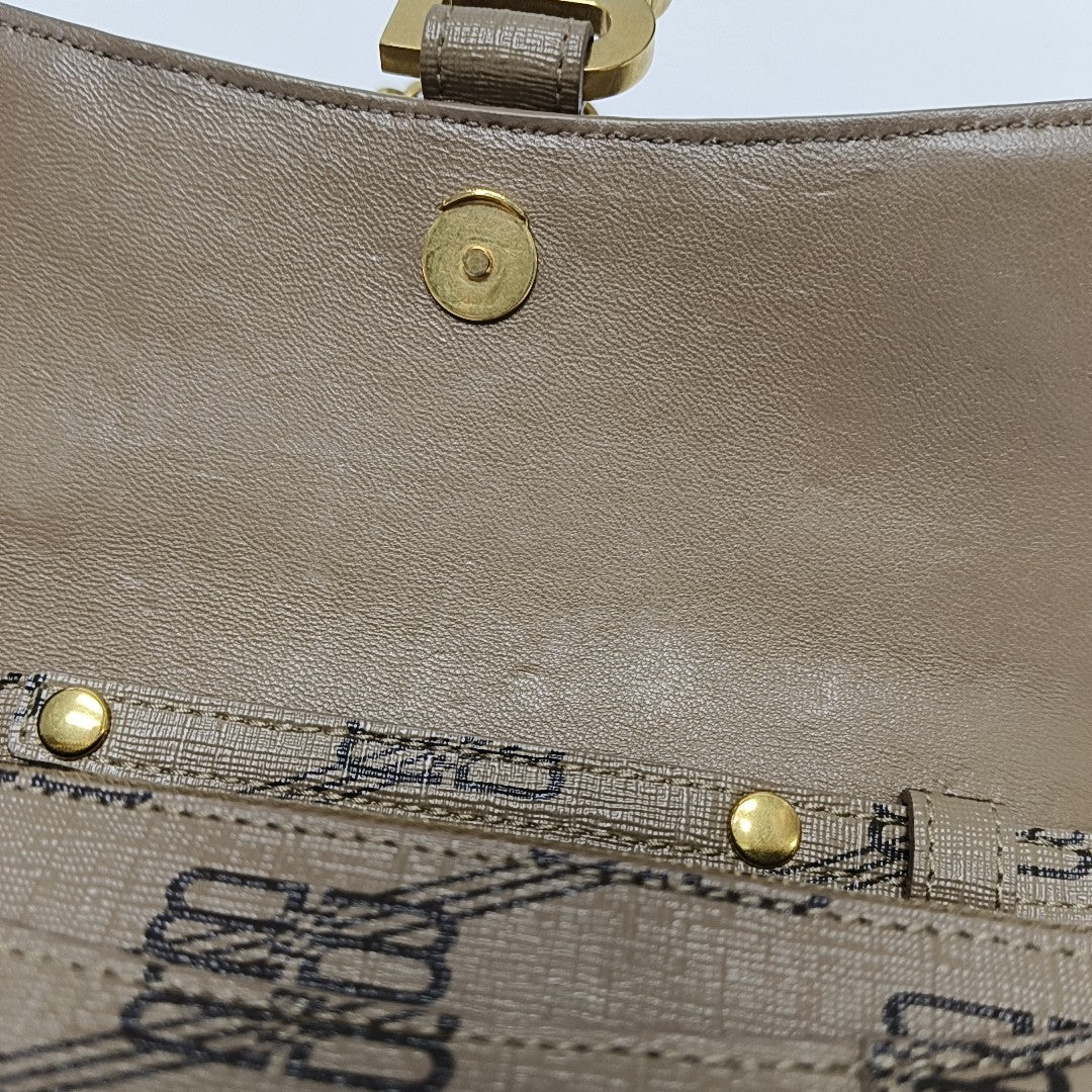 Hourglass Small Coated Canvas Brown