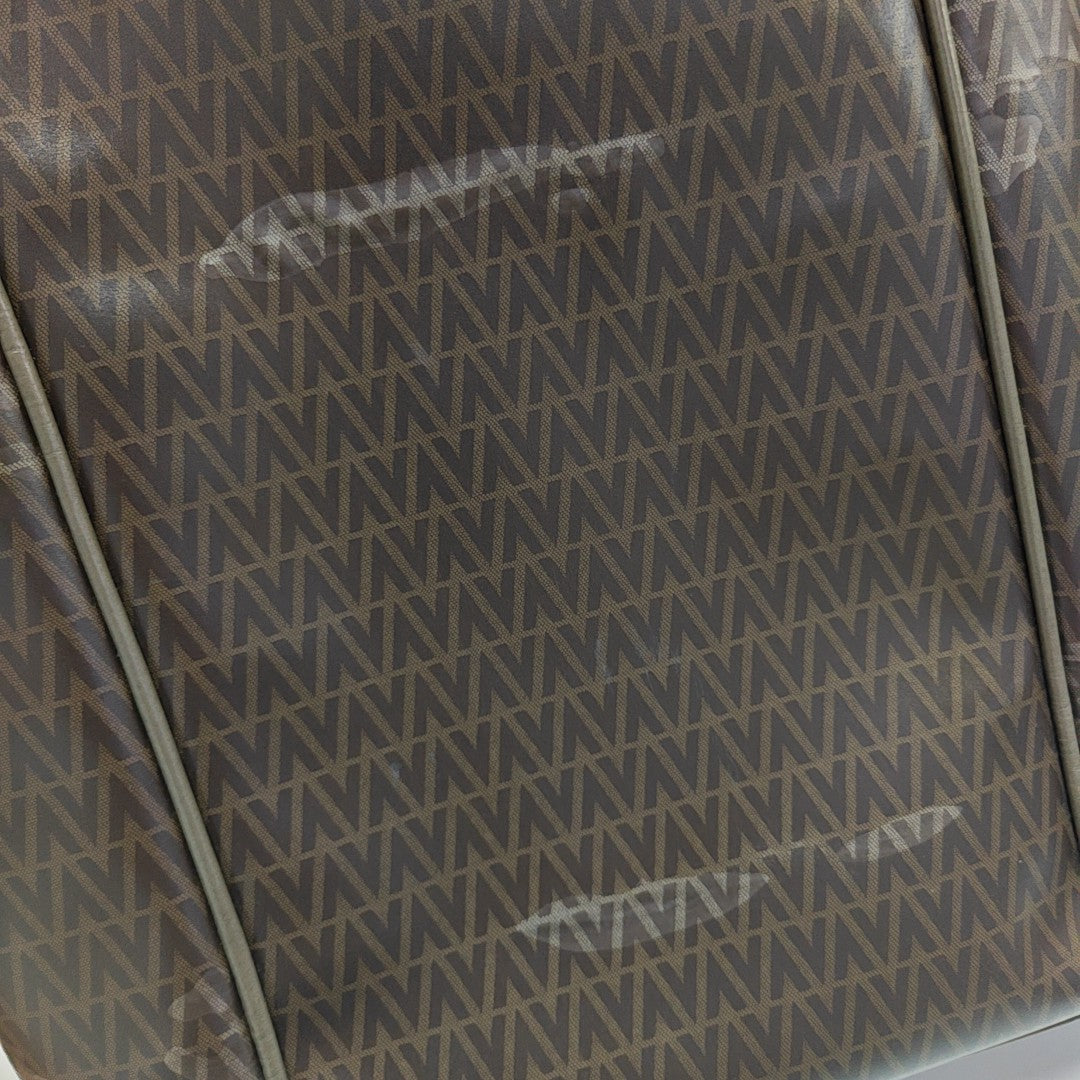 Coated Canvas Tote Bag Large Brown