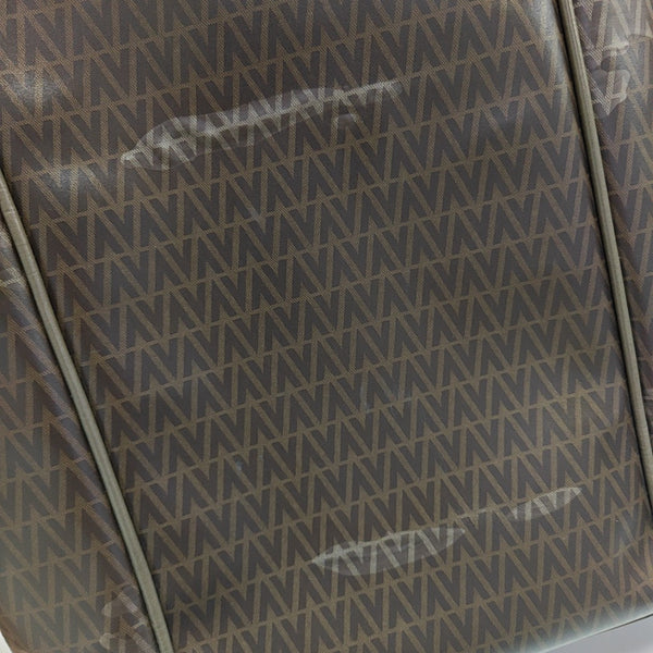 Coated Canvas Tote Bag Large Brown