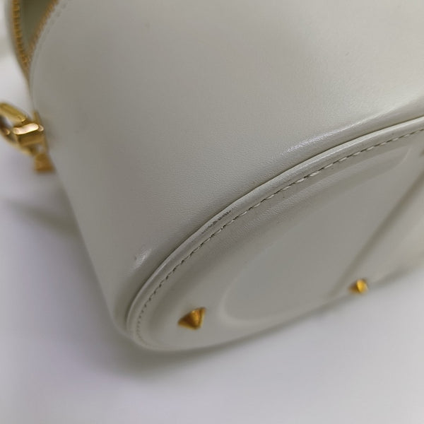 Calfskin Shoulder Bag Small White