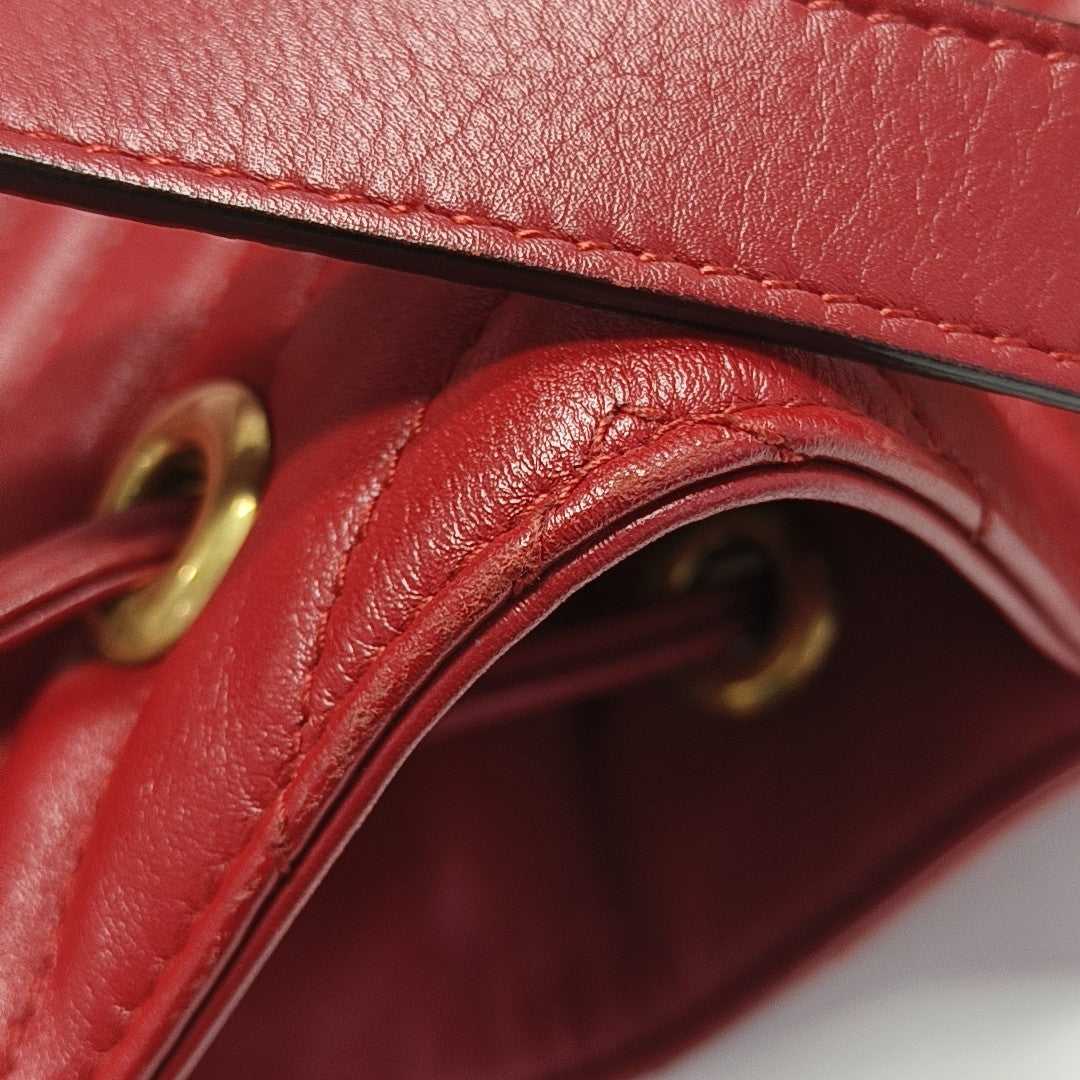 GG Marmont Small Quilted Calfskin Red