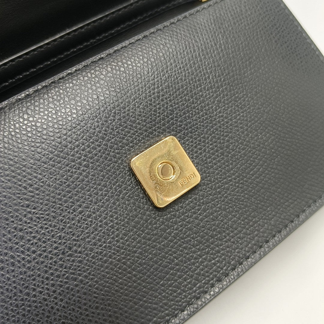 Double Micro Calfskin Black