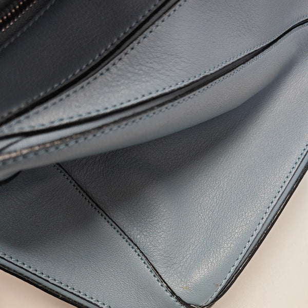 Puzzle Medium Calfskin Blue