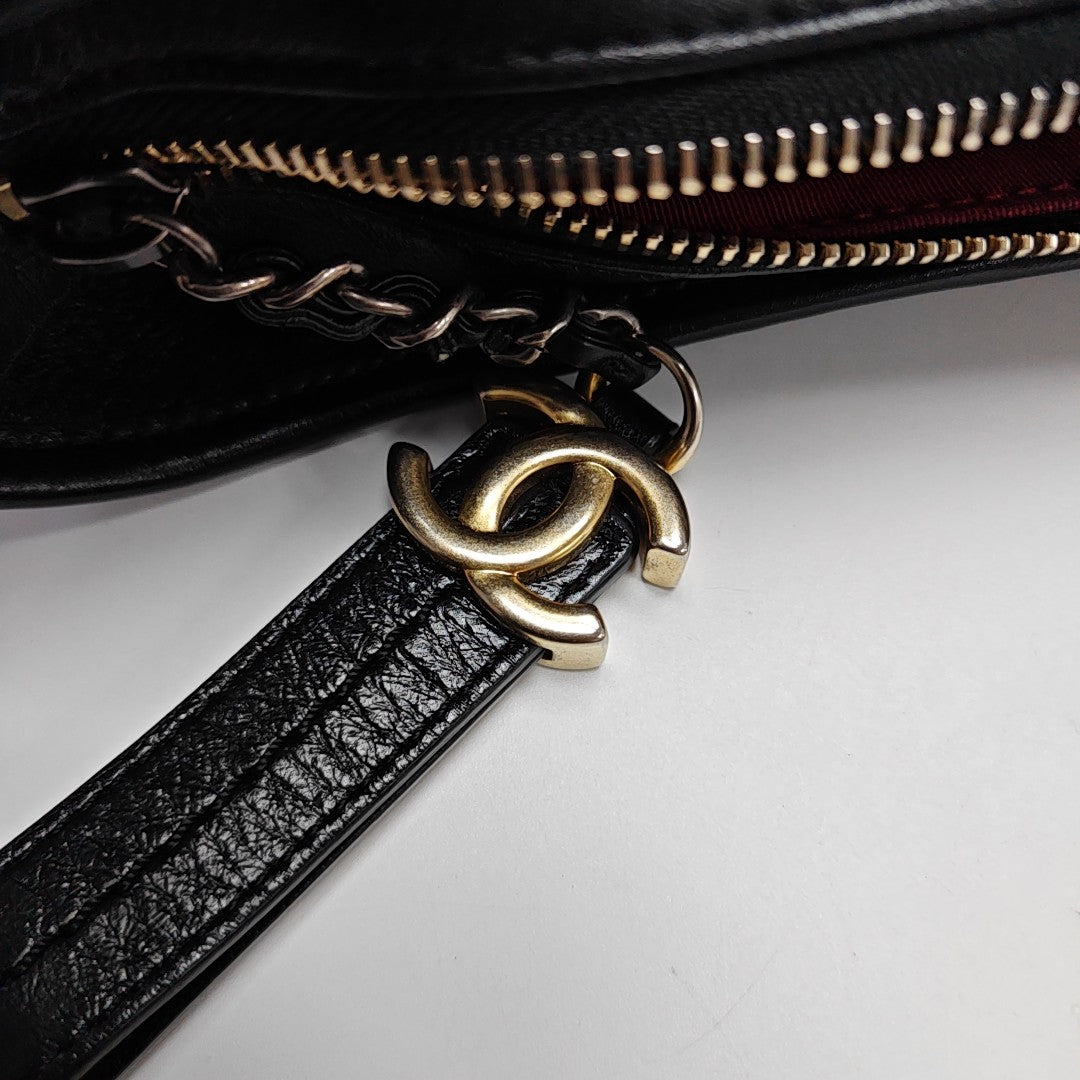GABRIELLE Large Quilted Calfskin Black