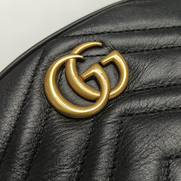 GG Marmont Super Mini Quilted Calfskin Black