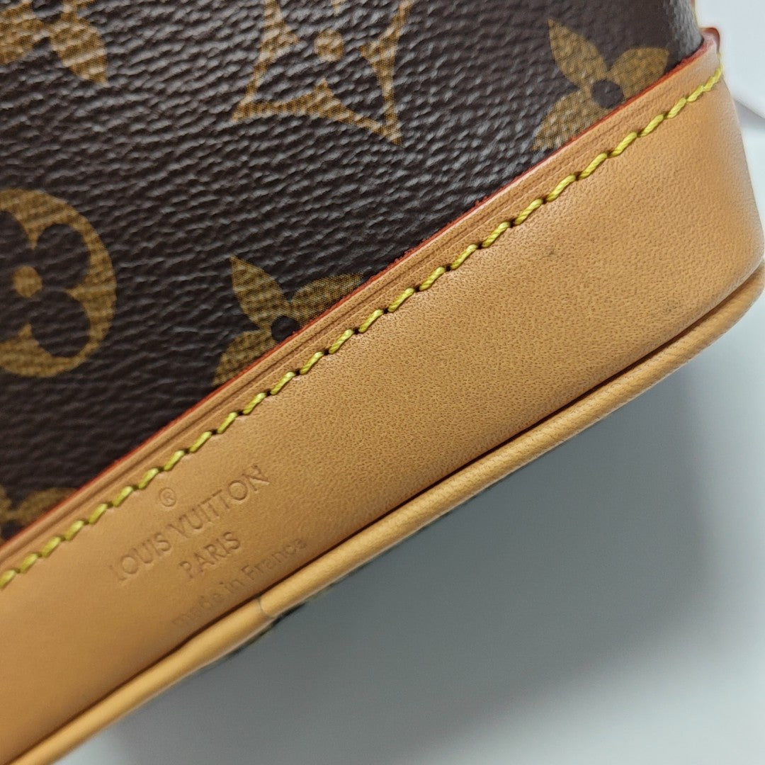 NOÉ Nano Monogram Coated Canvas Brown