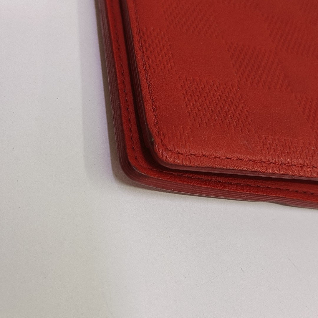BRAZZA Damier Calfskin Red Wallet