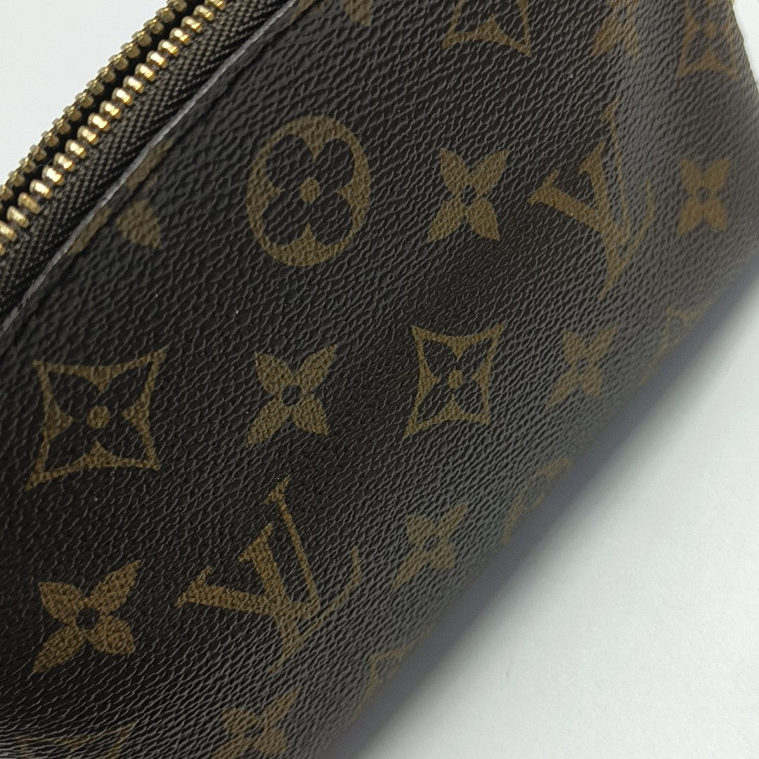 COSMETIC PM Monogram Coated Canvas Brown