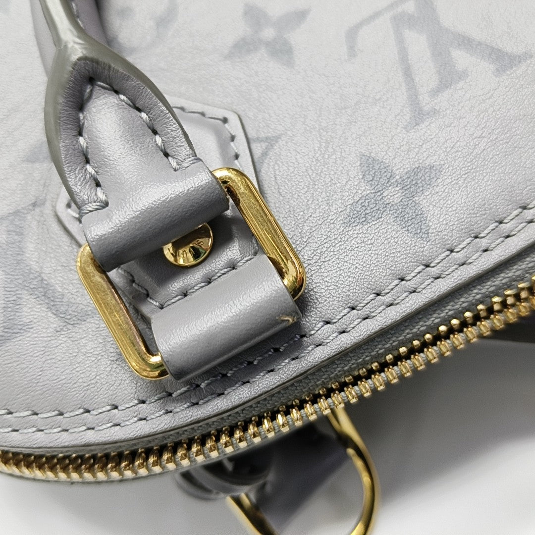 ALMA BB Monogram Calfskin Gray